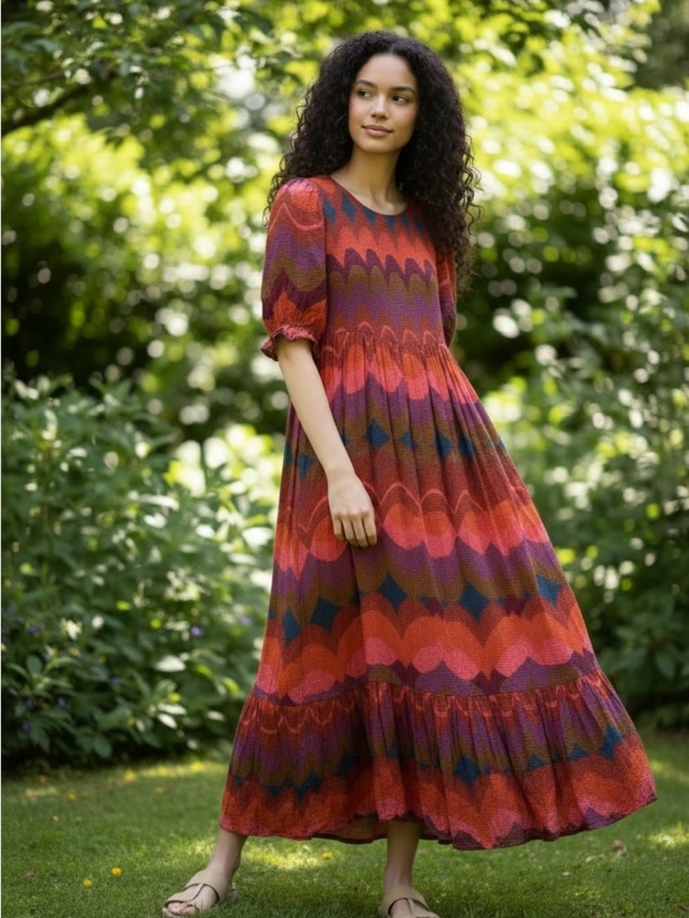 Vici Dress Cottagecore Prairie Boho Romantic Size Large